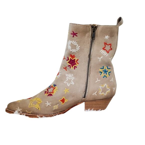 NWT Women's Free People Bowers Embroidered Booties Size 39 - Picture 9 of 16